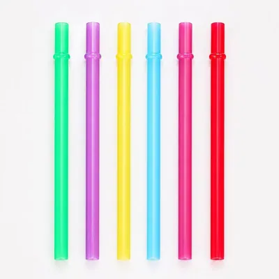 Straws Reusable Wide 10pk Easy Flow Smoothie Straws 20cm X 1.2cm Assorted Colours