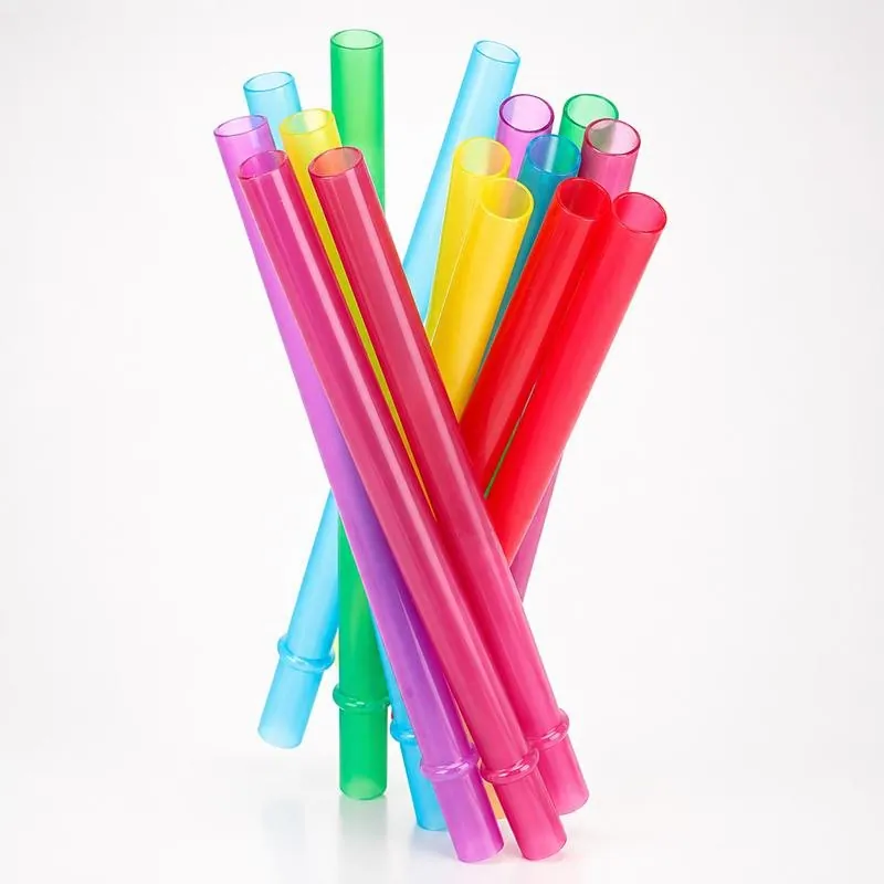 Straws Reusable Wide 10pk Easy Flow Smoothie Straws 20cm X 1.2cm Assorted Colours – image 2