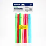 Straws Reusable Wide 10pk Easy Flow Smoothie Straws 20cm X 1.2cm Assorted Colours – image 3