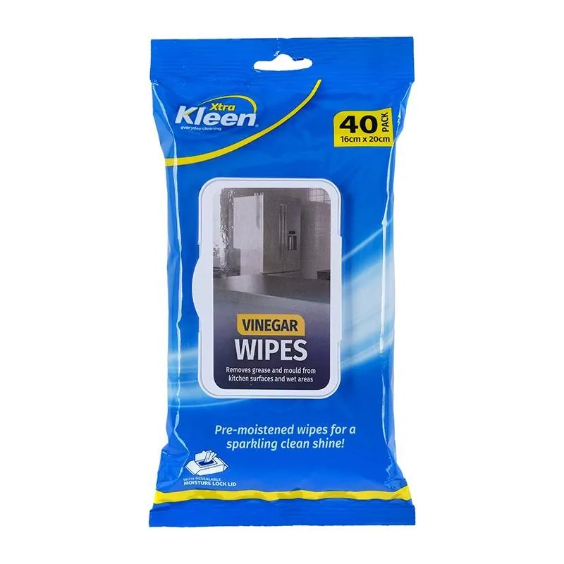 Cleaning Vinegar Wet Wipes 40pk - 16cm X 20cm Per/pc – image 4