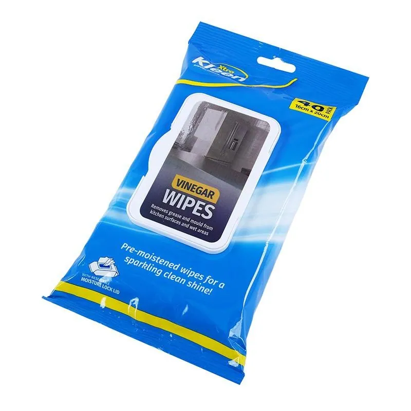 Cleaning Vinegar Wet Wipes 40pk - 16cm X 20cm Per/pc – image 3