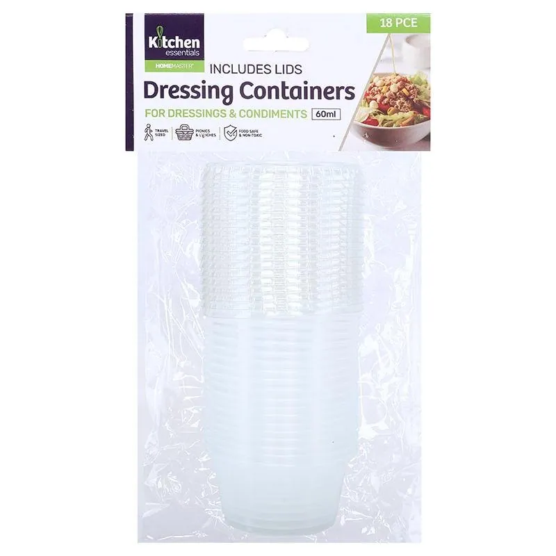 Dressing Containers with Lid 60ml 18pc – image 4