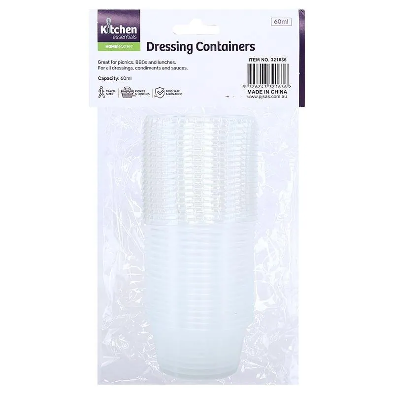 Dressing Containers with Lid 60ml 18pc – image 3