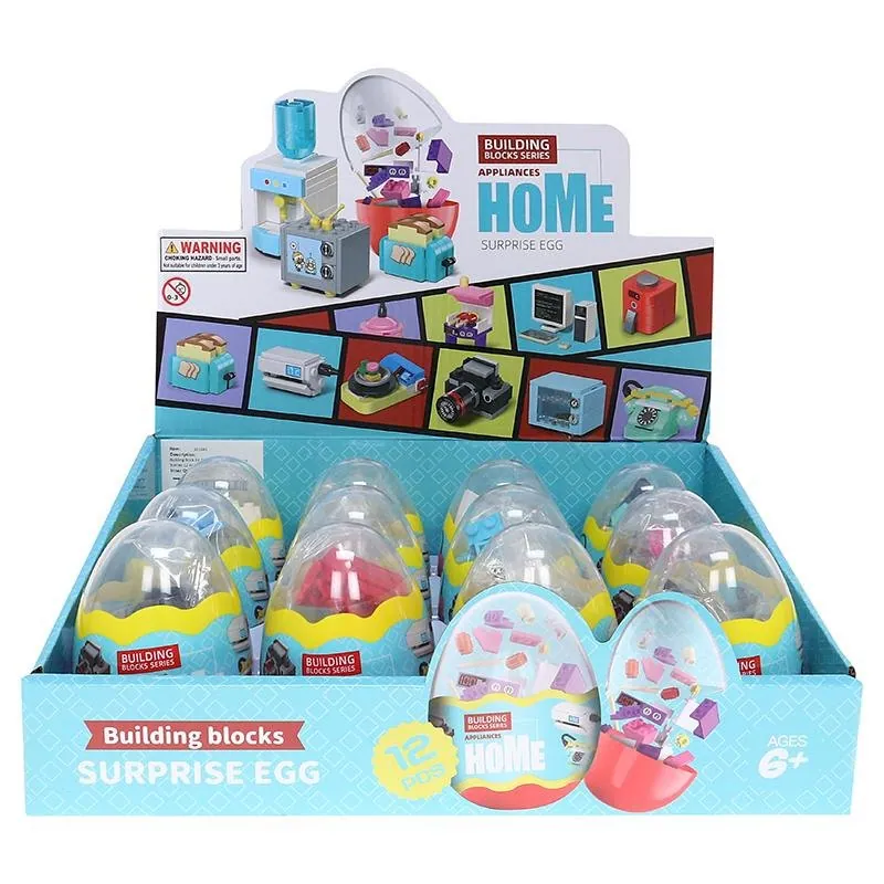 Building Brick Kit Blind Egg Home Appliance Series 12 Assorted Styles – image 4