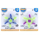 Fidget & Sensory Spinner 2in1 Transform & Spin 5cm Dia (Closed) Blue/Green & Purple/Green – image 4