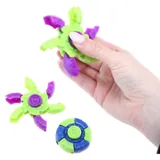 Fidget & Sensory Spinner 2in1 Transform & Spin 5cm Dia (Closed) Blue/Green & Purple/Green – image 2