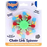 Fidget Chain Link Spinner 6-Arm 8.5cm (Each Arm) 3 Assorted Colours – image 2