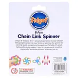 Fidget Chain Link Spinner 6-Arm 8.5cm (Each Arm) 3 Assorted Colours – image 1