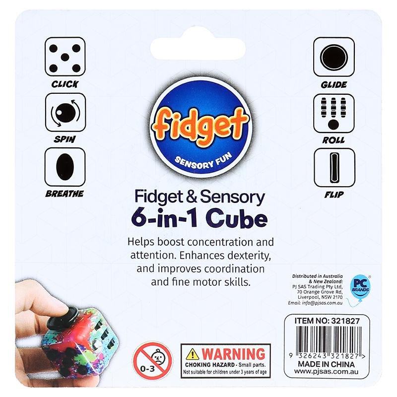 6-in-1 Fidget Cube (Assorted Design) — photo 3 of 3