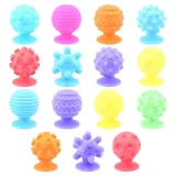 Fidget Sensory Balls with Suction Cup 2pk 3cm Dia X 4cm 4 Assorted Packs (2 Assorted Each Pack) – image 1