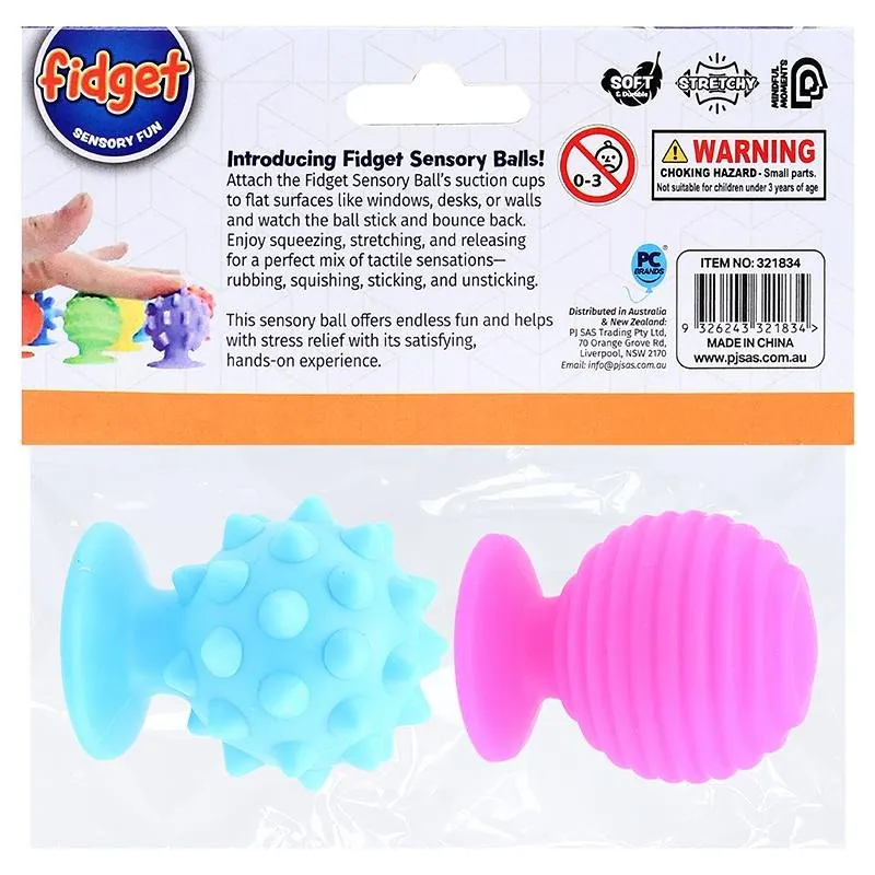 Fidget Sensory Balls with Suction Cup 2pk 3cm Dia X 4cm 4 Assorted Packs (2 Assorted Each Pack) – image 3