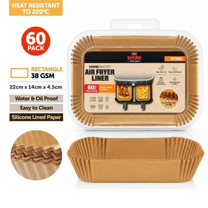 Air Fryer Liner 60pk - 22cm X 14cm X 4.5cm(h) - Rectangle – image 4