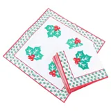 Christmas Paper Napkins Enviro Disposable 30pk 33cm X 33cm Holly Design – image 2