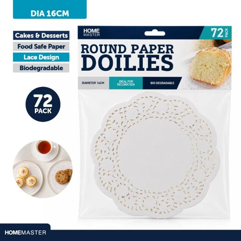 Doilies Round Lace Mat 16cm 72pk Clip Strip – image 4