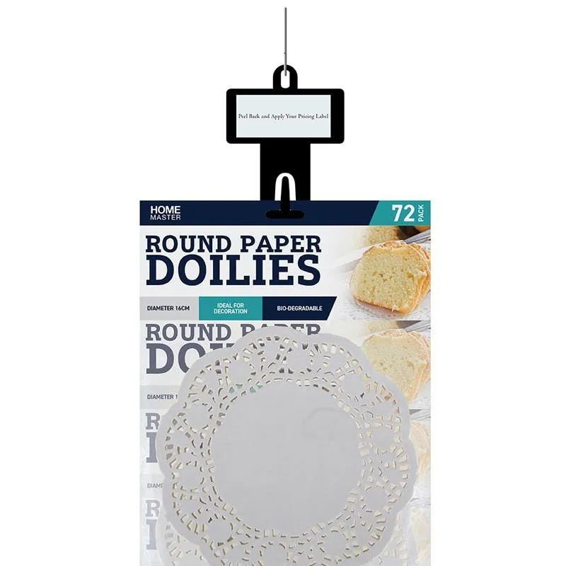 Doilies Round Lace Mat 16cm 72pk Clip Strip – image 3
