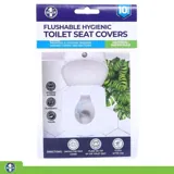 Flushable Paper Toilet Seat Covers Disposable 10pk Clip Strip – image 4