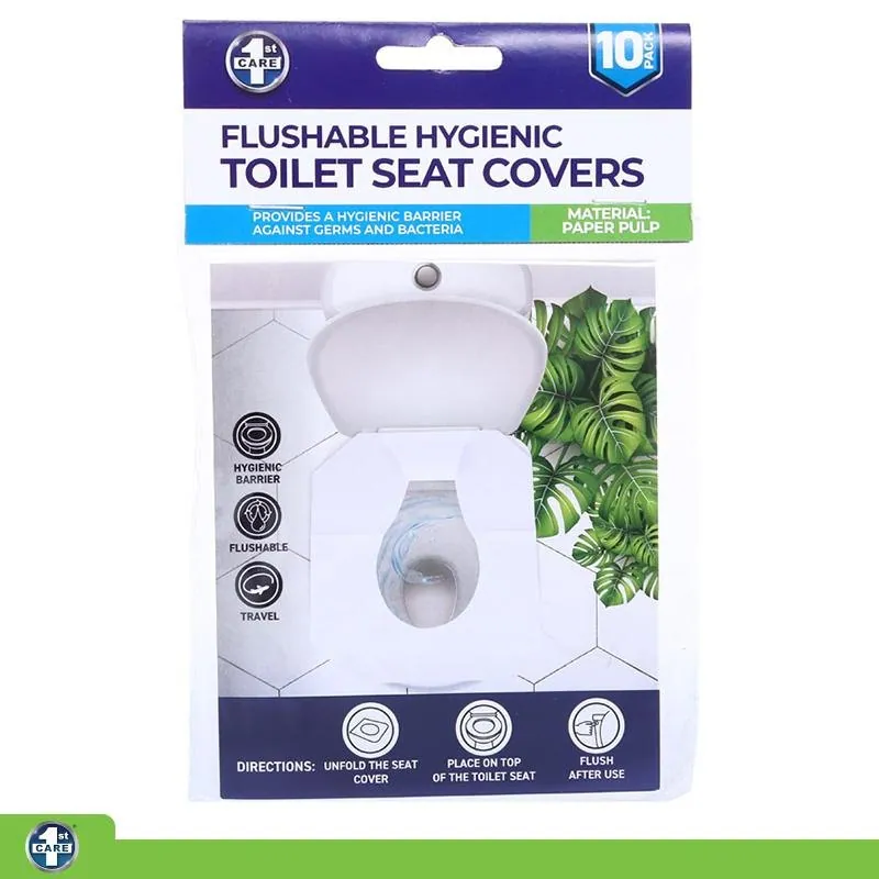 Flushable Paper Toilet Seat Covers Disposable 10pk Clip Strip – image 4