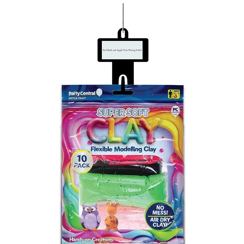 Clay Super Soft Kit 10pk 10 Colours Per Bag Clip Strip – image 3