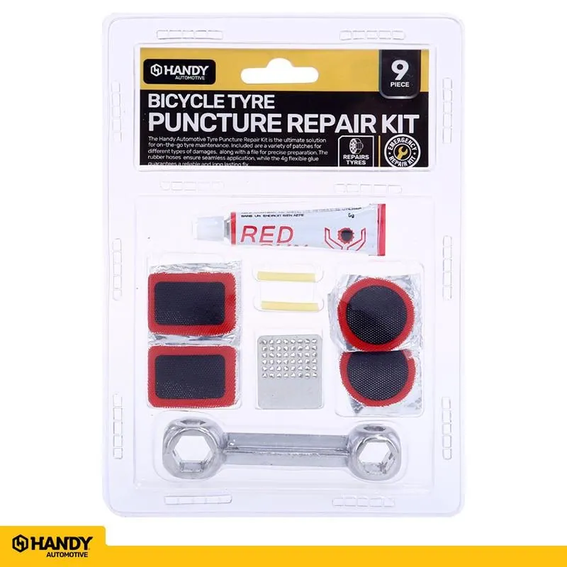 Bicycle Puncture Repair Set 9pc Clip Strip – image 4