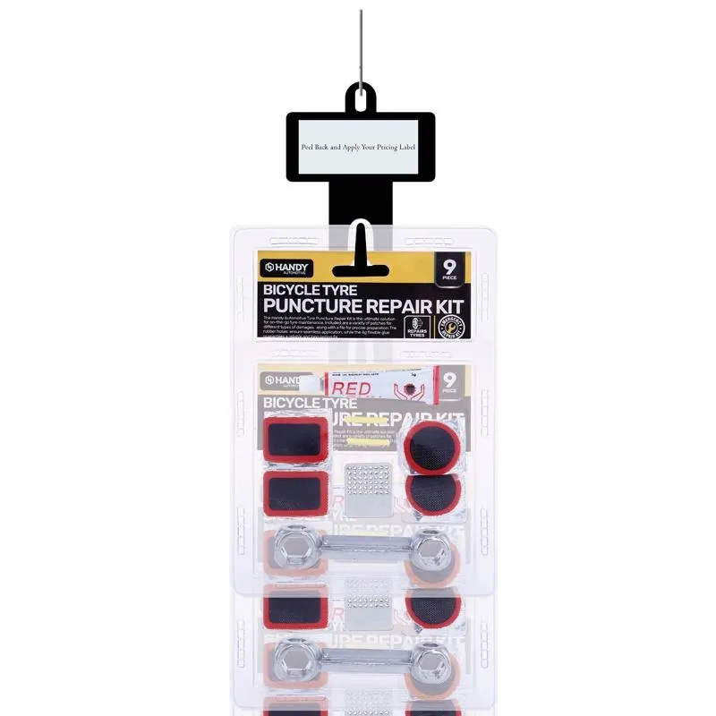 Bicycle Puncture Repair Set 9pc Clip Strip – image 3