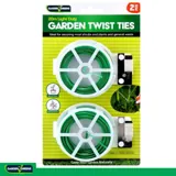 Plant Twist Tie with Cutter 20m Each 2pk Green Clip Strip – image 4