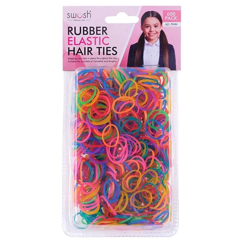 Hair Elastic Mixed Colour 600pc Clip Strip – image 4