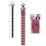 Hair Elastic Mixed Colour 600pc Clip Strip – image 1