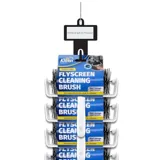 Fly Screen Cleaning Brush with Handle - 360 Degree Rotating Head - Head Size (13cm X 5cm) Clip Strip – image 3