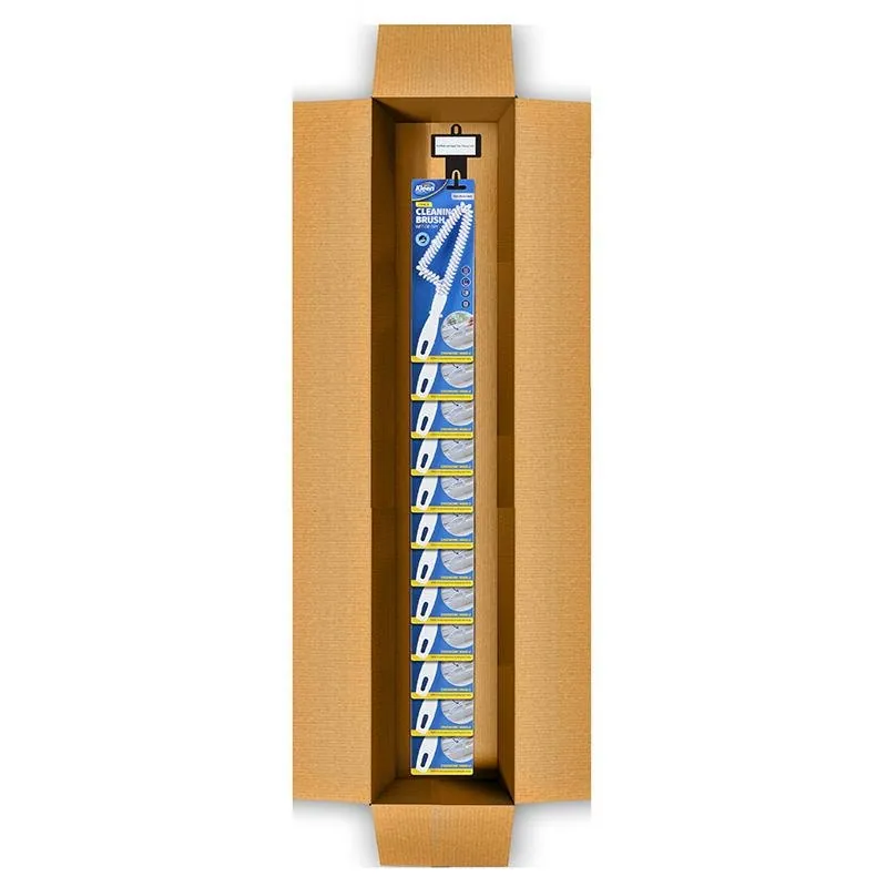 Cleaning Brush for Window and Sliding Door Tracks - 24cm - White Clip Strip – image 2