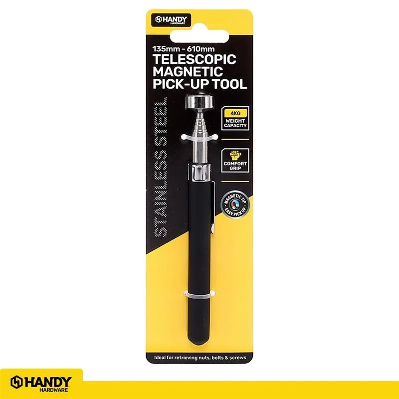 Telescopic Magnetic Pick Up Tool Black (Extends From 130mm - 600mm) Clip Strip – image 4