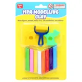 Clay Modelling Play Set 11pc 2 Assorted Sets Includes: 8pc X 10g Clay, 1pc X Roller & 2 X Moulds Clip Strip – image 4