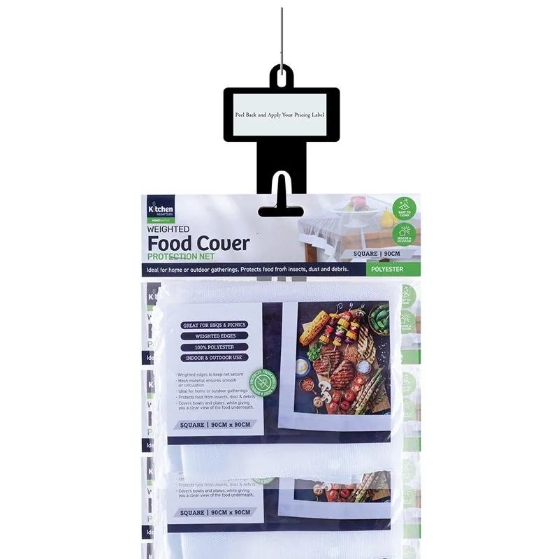 Food Protection Net with Weights 90cm X 90cm Clip Strip – image 3