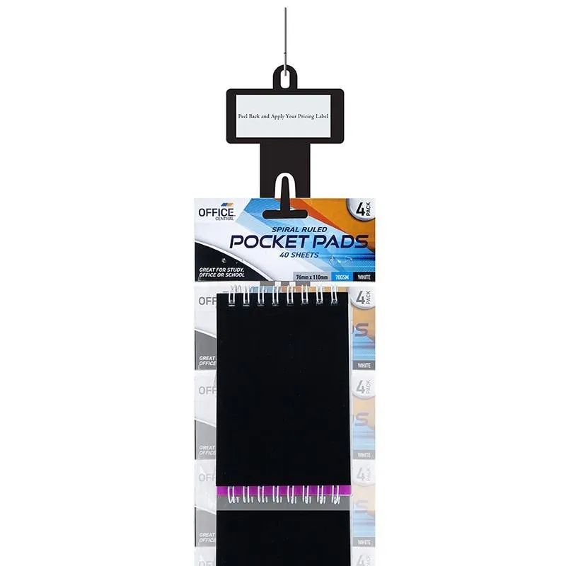 Note Pads Pocket Size PVC 4pk Clip Strip – image 3