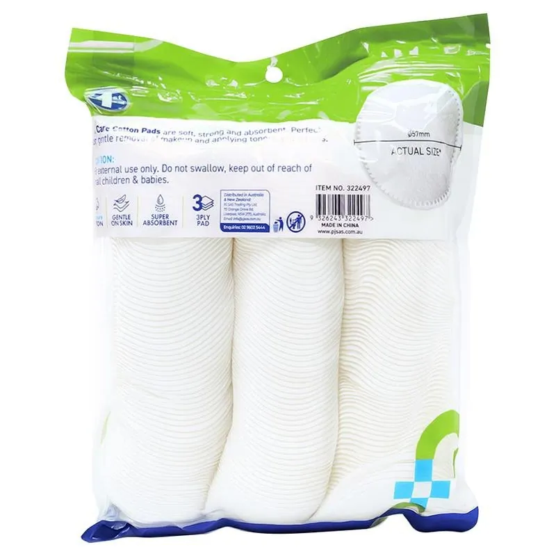 Cotton Pads 3 X 80pc (240pk) - Ø5.7cm - 3ply – image 3