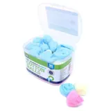 Cotton Balls with Storage Case 50pk Assorted: Pink, Blue, White, Yellow – image 2