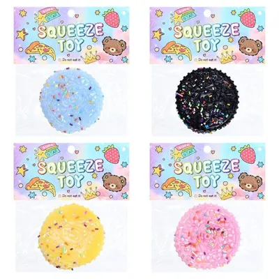 Squishy Squeeze - Treat Series Biscuit - Ø6cm - 4 Assorted Colours