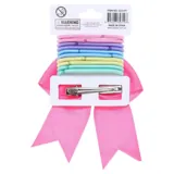 Hair Ties 11pc Includes 1 Bow Tie & 10 Hair Ties Pastel Colours – image 3