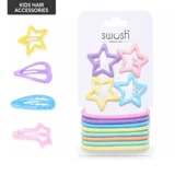 Hair Clips Set 12pc Includes 4 Clips & 8 Hair Ties Assorted Pastel Colours – image 4