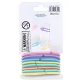Hair Clips Set 12pc Includes 4 Clips & 8 Hair Ties Assorted Pastel Colours – image 3