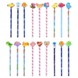 Pencil & Eraser Set 3pc in 6 Assorted Styles – image 1