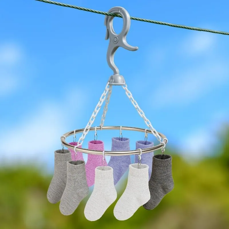 Pegs Hanging Airer with 9 Pegs – Stainless Steel – image 2