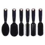 Hair Brush on Stand Black and Rose Gold in 6 Assorted Brush Styles – image 1