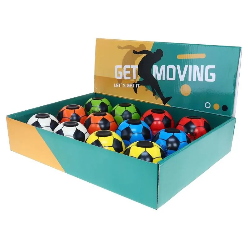 Fidget Spinner & Stress Soccer Ball Ø7.5cm - 4 Assorted Colours – image 3