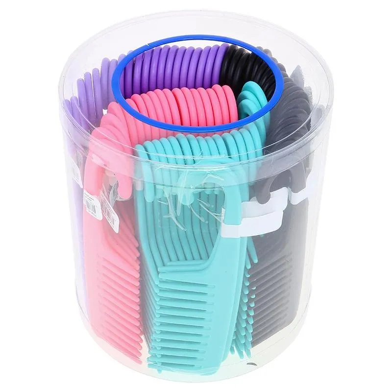 Wide Tooth Comb with Hanging Handle 22cm X 6cm - 4 Assorted Colours – image 3