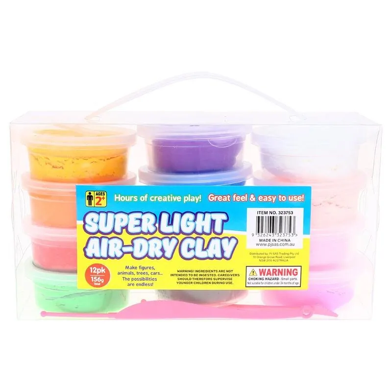 Air Dry Clay Super Light 12pk 13g Each with 12 Assorted Colours – image 4