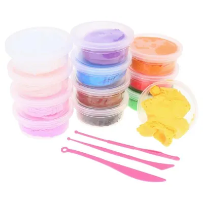 Air Dry Clay Super Light 12pk 13g Each with 12 Assorted Colours
