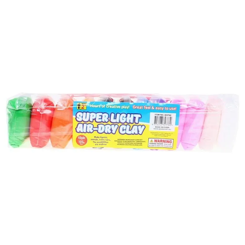 Air Dry Clay Super Light 12pk 10g Each with 12 Assorted Colours – image 4