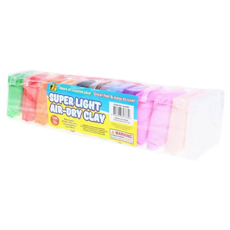 Air Dry Clay Super Light 12pk 10g Each with 12 Assorted Colours – image 3