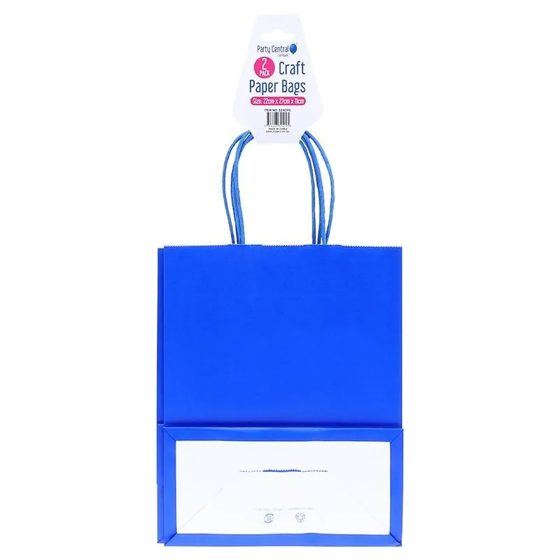 Craft Paper Bags 26.5cm X 22cm X 11cm 2pk - 4 Assorted Colours – image 3
