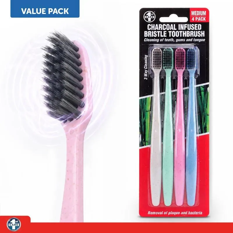 Toothbrush Charcoal 4pk – image 4